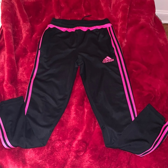 adidas Pants - Hot Pink Stripe Adidas Track Pants Jogger